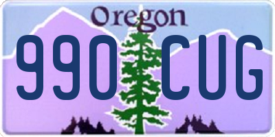 OR license plate 990CUG