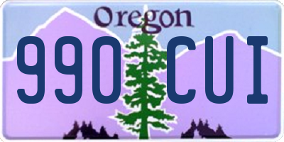 OR license plate 990CUI