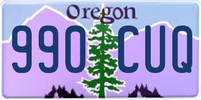 OR license plate 990CUQ