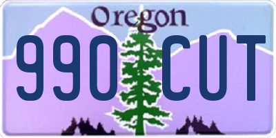 OR license plate 990CUT