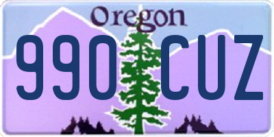 OR license plate 990CUZ