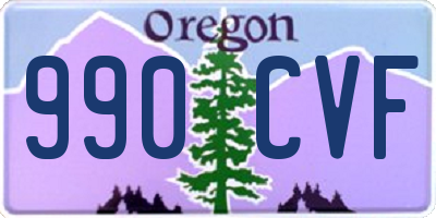 OR license plate 990CVF