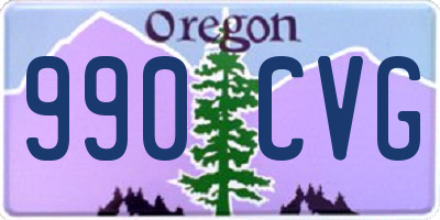 OR license plate 990CVG