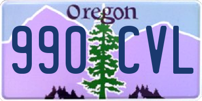 OR license plate 990CVL