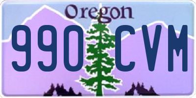 OR license plate 990CVM