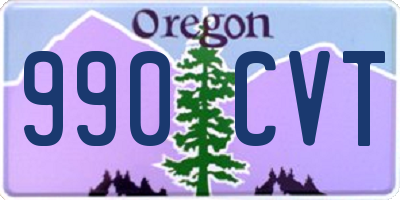 OR license plate 990CVT