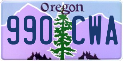 OR license plate 990CWA