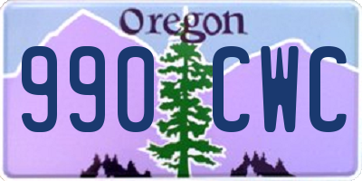 OR license plate 990CWC