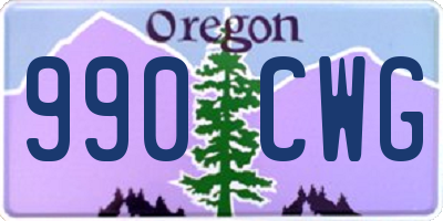 OR license plate 990CWG