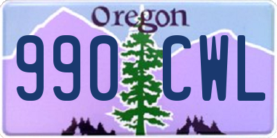 OR license plate 990CWL