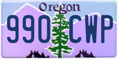 OR license plate 990CWP