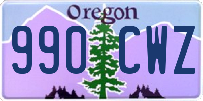 OR license plate 990CWZ
