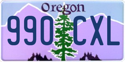OR license plate 990CXL