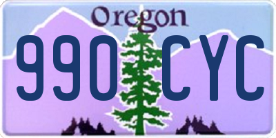 OR license plate 990CYC