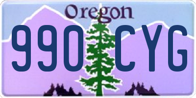 OR license plate 990CYG