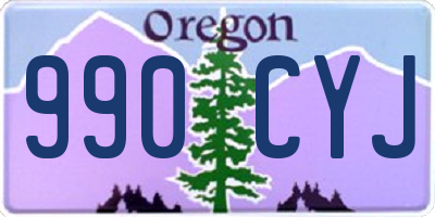 OR license plate 990CYJ