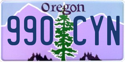 OR license plate 990CYN