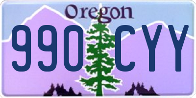 OR license plate 990CYY