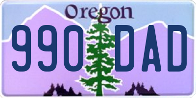 OR license plate 990DAD