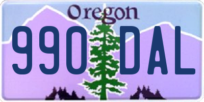 OR license plate 990DAL