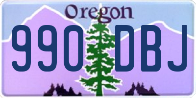 OR license plate 990DBJ
