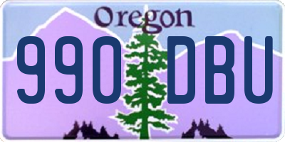 OR license plate 990DBU