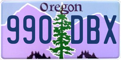 OR license plate 990DBX