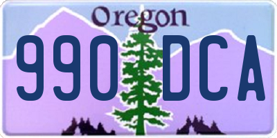 OR license plate 990DCA