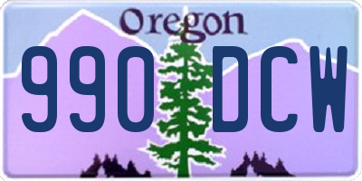 OR license plate 990DCW