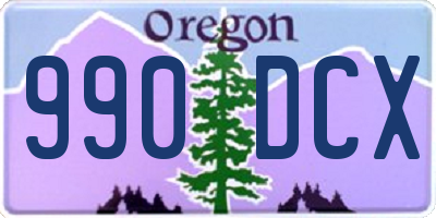 OR license plate 990DCX