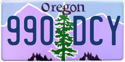 OR license plate 990DCY
