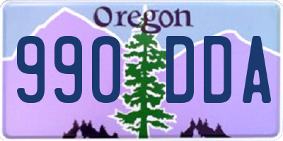 OR license plate 990DDA