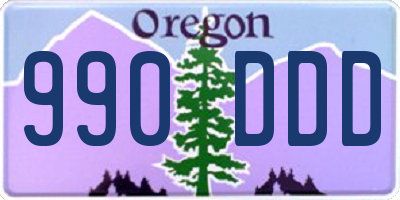 OR license plate 990DDD