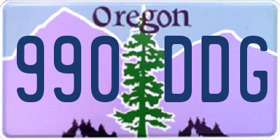 OR license plate 990DDG