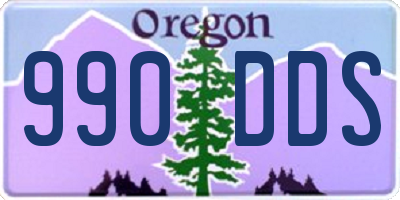OR license plate 990DDS