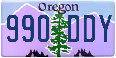 OR license plate 990DDY