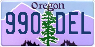 OR license plate 990DEL