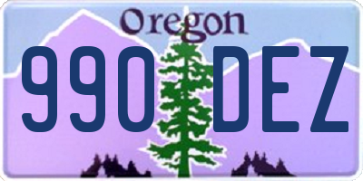 OR license plate 990DEZ