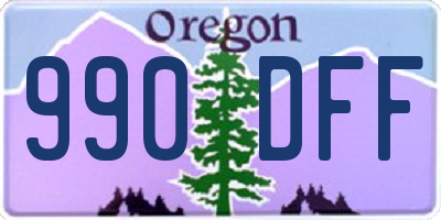 OR license plate 990DFF