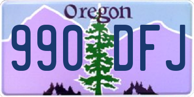 OR license plate 990DFJ