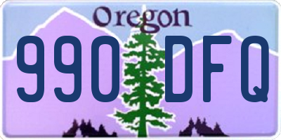 OR license plate 990DFQ