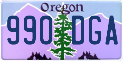 OR license plate 990DGA