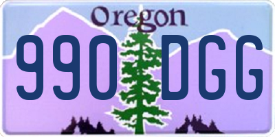 OR license plate 990DGG