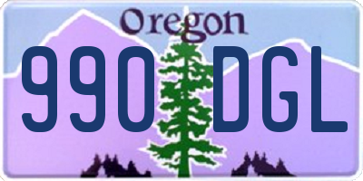 OR license plate 990DGL