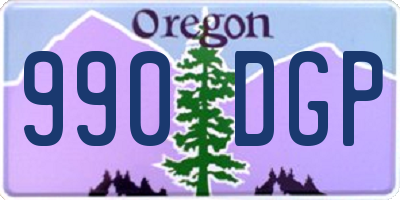 OR license plate 990DGP