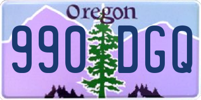 OR license plate 990DGQ