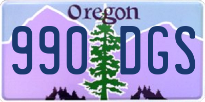 OR license plate 990DGS