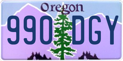 OR license plate 990DGY