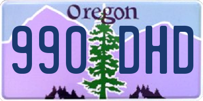 OR license plate 990DHD