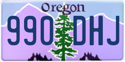 OR license plate 990DHJ